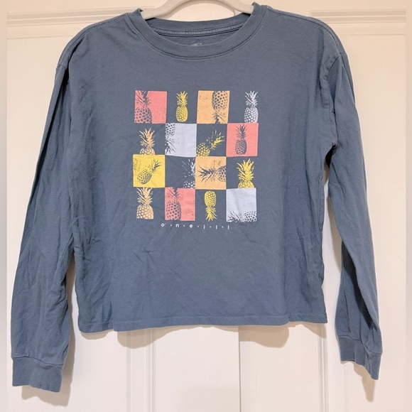 O'Neill Tops - O'NEILL Long Sleeve T-Shirt Crew Neck Cotton crop sz XL runs like M/L